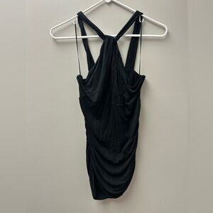 Guess Women’s Black Side Rouched Black Mini‎ Dress